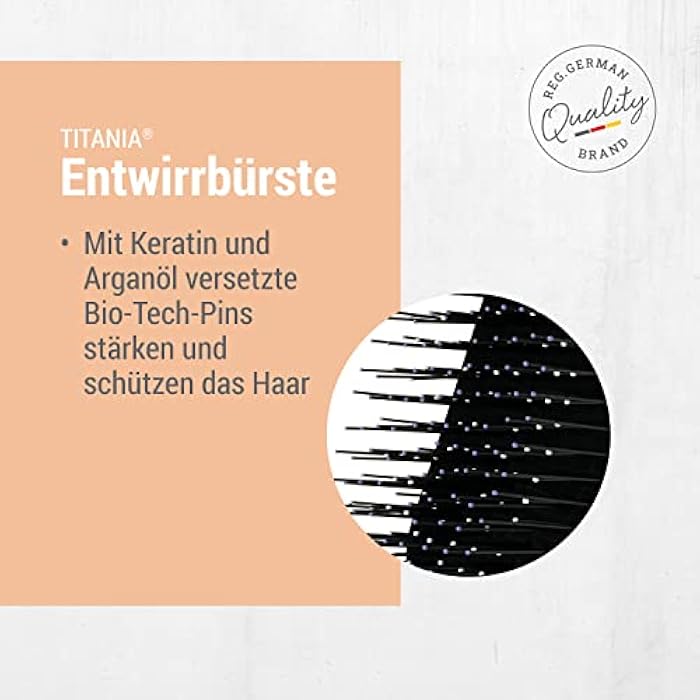 Titania Germany Black & Blue Detangling Hair Brush - Image 5